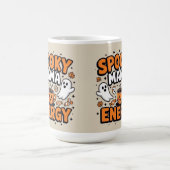 Spooky mama energy cute Halloween ghost  コーヒーマグカップ (中央)