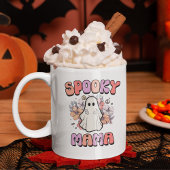 Spooky Mama Funny Halloween Ghost コーヒーマグカップ