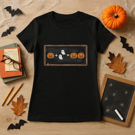 Spooky Math Pumpkin & Ghosts for Math Teachers Tシャツ