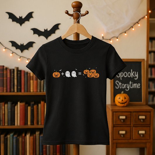 Spooky Math Teacher Halloween Pumpkin & Ghosts  Tシャツ