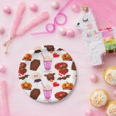 Spooky Minimal Dracula Candy For Halloween ペーパープレート (パーティー)