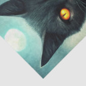 Spooky Moonlit Black Cat Halloween Decoupage 薄葉紙 (詳細)