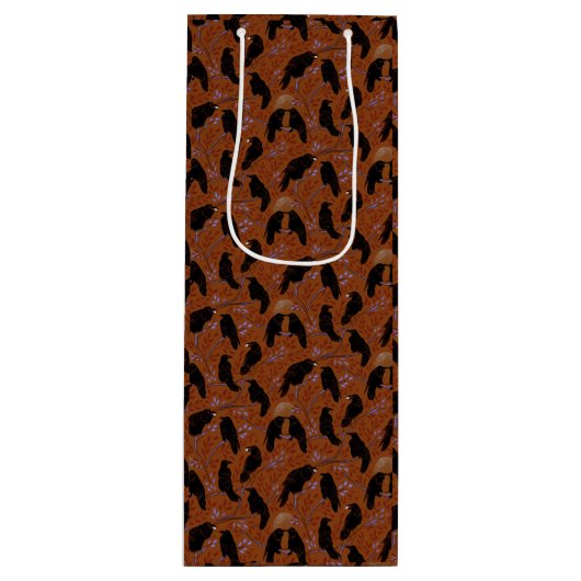 Spooky Moonlit Crows Share Eyeball Snack ワインギフトバッグ (正面)