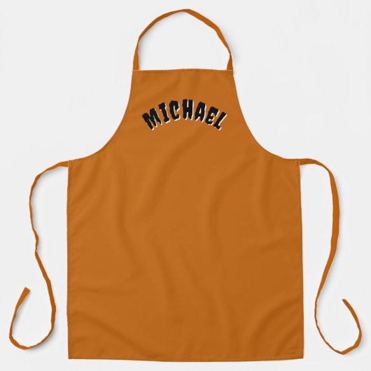Spooky Name Apron (Dark Orange & Black) エプロン (正面)