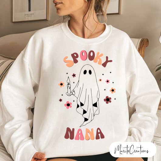 Spooky Nana,Halloween Nana,Funny Nana,Groovy Retro スウェットシャツ