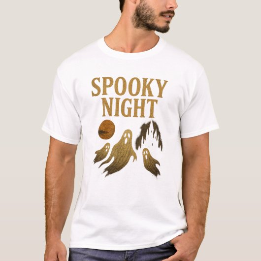 Spooky Night Halloween Classic Gothic Aesthetic Tシャツ (正面)