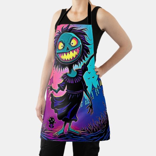 Spooky Night Halloween Creature Design エプロン (インサイチュ)