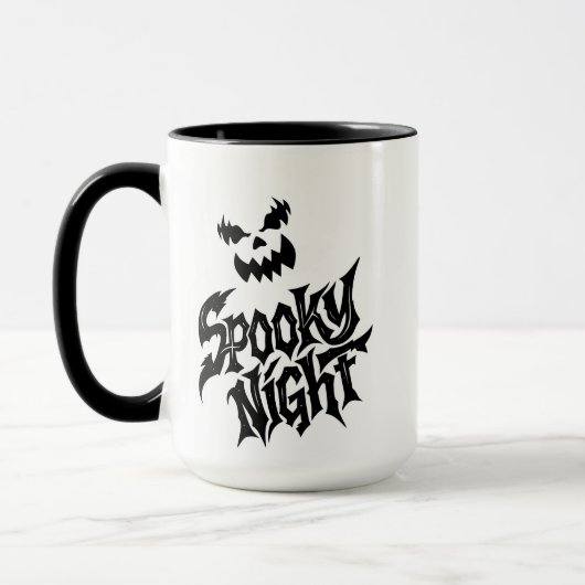 Spooky night Pumpkin face   マグカップ (左)