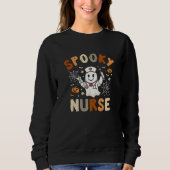 Spooky Nurse, Fun Halloween Nurse スウェットシャツ (正面)