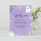  spooky One ハロウィン1歳誕生日 招待状 (スタンド正面)