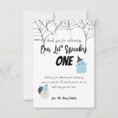  spooky One｜ハロウィン1歳誕生日｜Spooky Blues サンキューカード (正面)