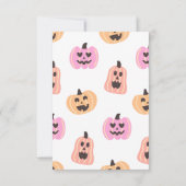  spooky One｜ハロウィン1歳誕生日｜Spooky Pinks サンキューカード (裏面)