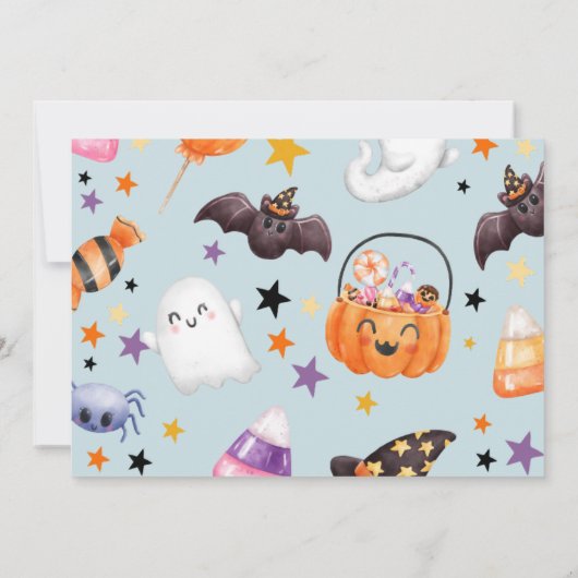  spooky one ハロウィン 誕生日 招待状 (裏面)