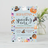  spooky one ハロウィン 誕生日 招待状 (スタンド正面)
