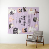  spooky One ハロウィーンの女の子 1歳の誕生日パーティー タペストリー (インサイチュ(横))