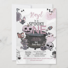 Spooky One 1st Birthday Halloween 招待状