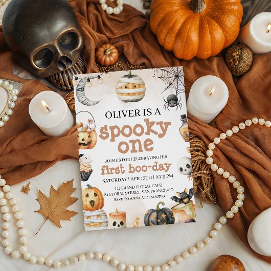 Spooky One Birthday Invite 招待状