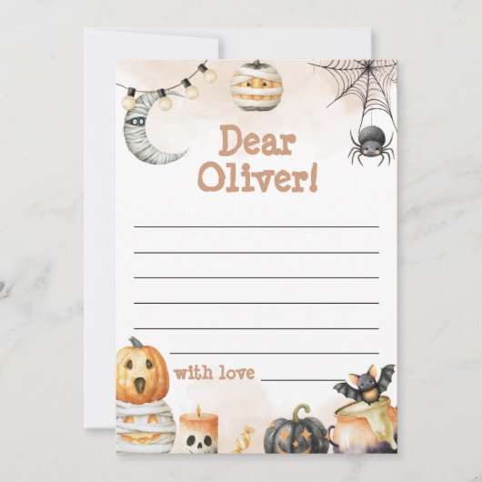 Spooky One Birthday Memory Card 招待状 (正面)