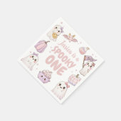 Spooky One Birthday Napkin Cute Ghosts スタンダードカクテルナプキン (角)