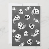 Spooky One Blue Ghost Halloween 招待状 (裏面)