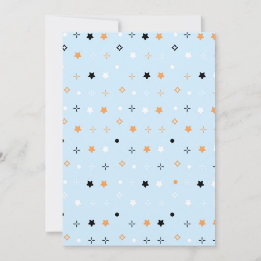 Spooky One Blue Ghost Halloween 招待状 (裏面)