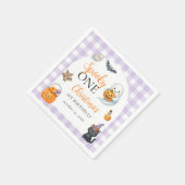 Spooky One Cute Ghost Halloween 1st Birthday Party スタンダードカクテルナプキン (角)