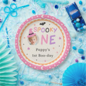 Spooky One Cute Halloween Ghost 1st Birthday ペーパープレート (パーティー)