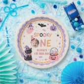 Spooky One Cute Halloween Ghost 1st Birthday ペーパープレート (パーティー)