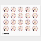 Spooky One Cute Halloween Ghost 1st Birthday ラウンドシール (シート)