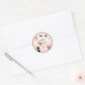 Spooky One Cute Halloween Ghost 1st Birthday ラウンドシール (封筒)