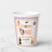 Spooky One Cute Halloween Ghost 1st Birthday 紙コップ (裏面)
