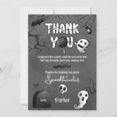 Spooky One Ghost Halloween Thank You Cards 招待状 (正面)
