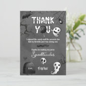 Spooky One Ghost Halloween Thank You Cards 招待状 (スタンド正面)