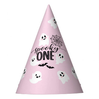 Spooky One Ghost Pink Halloween パーティーハット