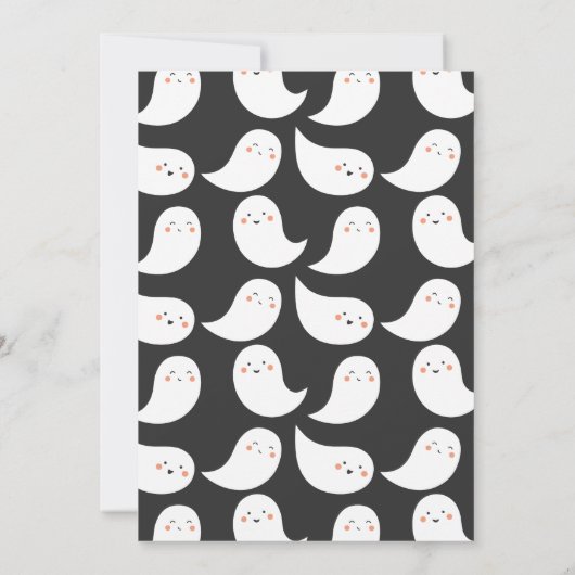 Spooky One Halloween 1st誕生日の招待ゴースト 招待状 (裏面)