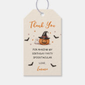 Spooky One Halloween 1st Birthday Girls Ghost ギフトタグ (正面)
