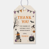 Spooky One Halloween 1st Birthday Girls Ghost ギフトタグ (正面)