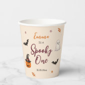 Spooky One Halloween 1st Birthday Girls Ghost 紙コップ (正面)