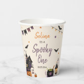 Spooky One Halloween 1st Birthday Girls Ghost 紙コップ (裏面)