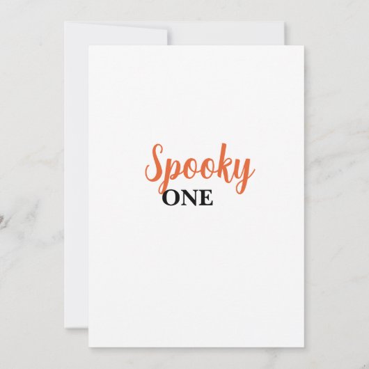 Spooky One Halloween Ghost pumpkin Birthday Party 招待状 (裏面)