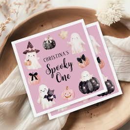 Spooky One Halloween Girl 1st Birthday Party スタンダードカクテルナプキン