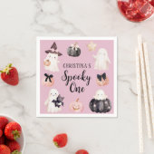 Spooky One Halloween Girl 1st Birthday Party スタンダードカクテルナプキン (インサイチュ)