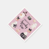 Spooky One Halloween Girl 1st Birthday Party スタンダードカクテルナプキン (角)