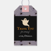 Spooky One Halloween Motifs Pink 1st Birthday ギフトタグ (裏面)