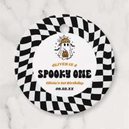 Spooky One Halloween Retro 1st Birthday Party フェイバータグ