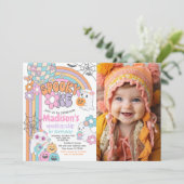 Spooky One Hippie Halloween 1st Birthday 招待状 (スタンド正面)