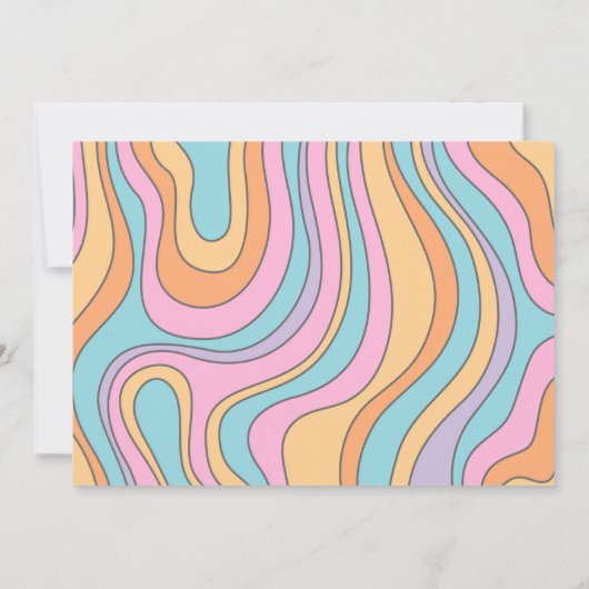 Spooky One Hippie Halloween 1st Birthday 招待状 (裏面)