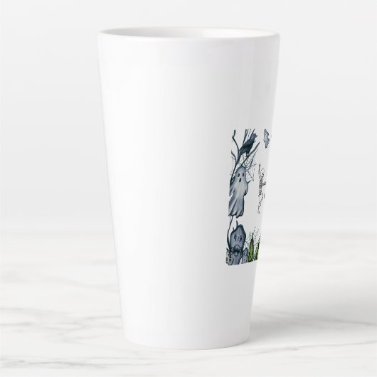 Spooky Party Frame tee shirt カフェラテマグ (正面)