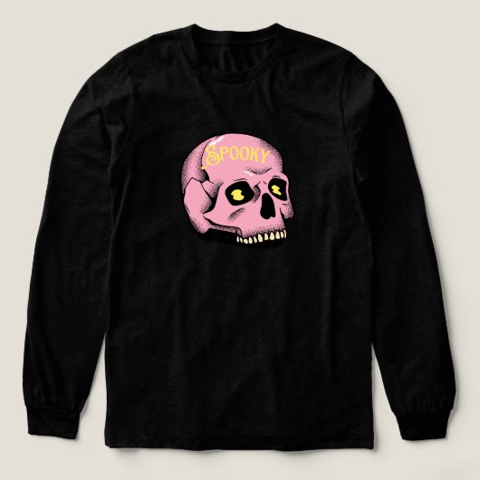 Spooky Pink Skull T Shirt トライブレンドＴシャツ (デザイン正面)