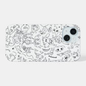 Spooky Pokémon Doodle Case iPhone 15ケース (裏面横)
